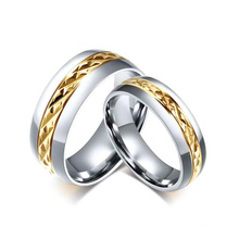 cheap engraved promise couples rings for her,silver and gold rings jewelry